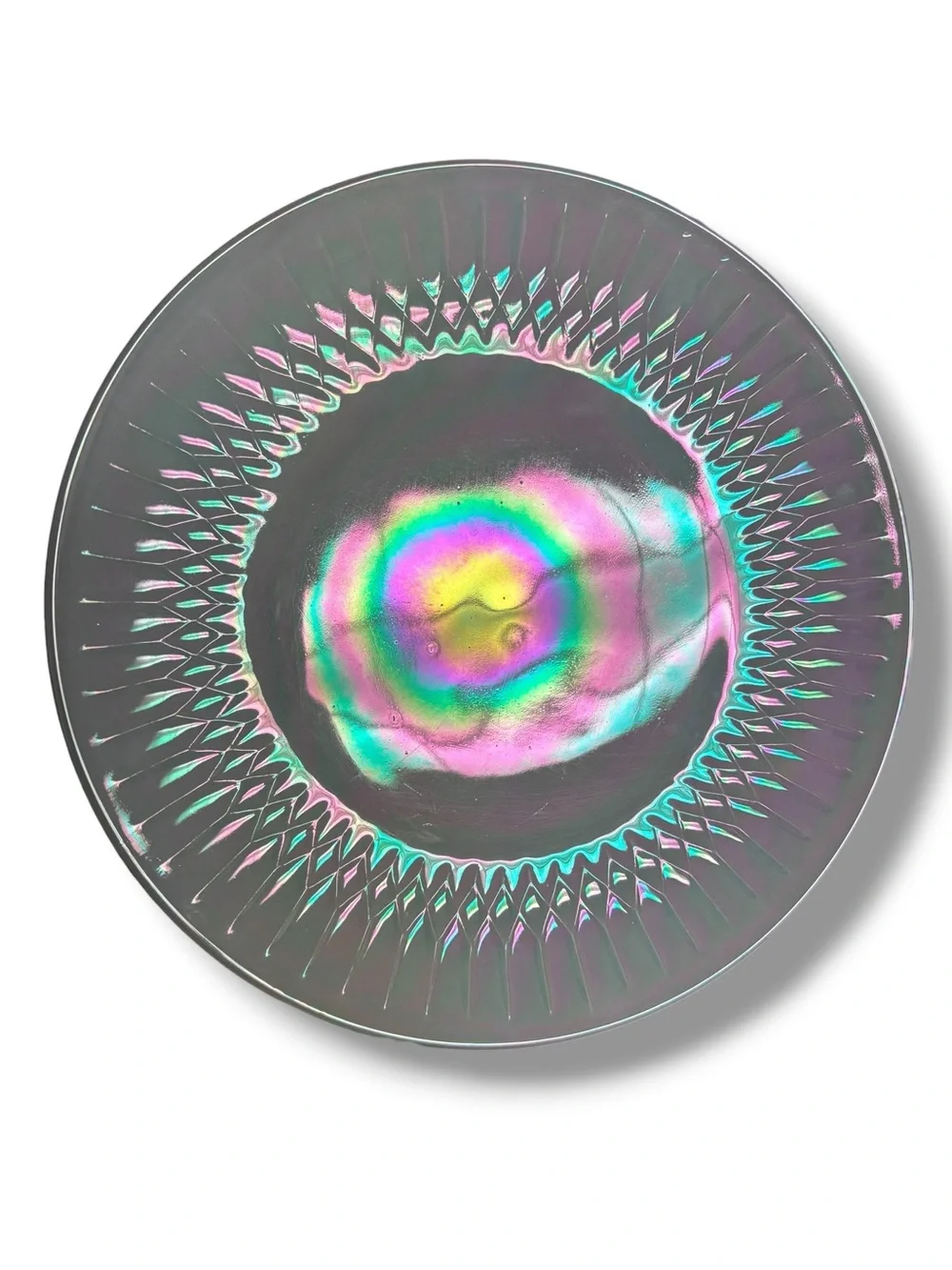 FEDERAL GLASS Moonglow Iridescent Dishes Set of Six VINTAGE